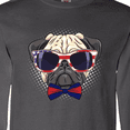 thumbnail image 4 of Inktastic Pug Dog July 4th Patriotic Sunglasses Long Sleeve T-Shirt, 4 of 5