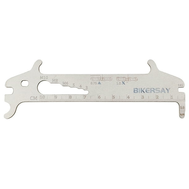 Calibre De Cadenas Bicicleta BIKERSAY Indicador de desgaste de la cadena de la bicicleta Checker Bike MTB Chains Gauge Ruler Tmvgtek Accesorios para bicicletas