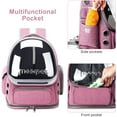 thumbnail image 2 of TJOUL Cat Backpack Carrier, Breathable Cat Bubble Backpack Upgrade Large Space Cat Carrier for Kitty Small Dog, Foldable Airline Approved Cats Backpack, Enlarge Transparent PetTravel Backpack (Pink), 2 of 6