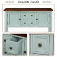 thumbnail image 5 of Buffet Cabinet Sideboard Accent Console Table, 46'' Storage Narrow Entryway Console Sofa Table with Drawer&Shelf, Farmhouse Entrance Hallway Foyse Couch Table for Living Room/Bedroom, Blue, A1645, 5 of 7