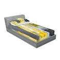 thumbnail image 2 of Ambesonne Yellow and Grey Fitted Sheet & Pillow Sham Set, Abstract Painting, Twin, Yellow Grey White, 2 of 2