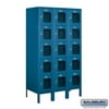 3 x 5 x 18 in. Five Tier Box Style See Through Metal Locker, Blue - Unassembled