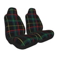 thumbnail image 2 of Sikiie Buffalo Plaid Dark Green Car Seat Covers 2PCs Front Car Seat Covers Universal fit for Most Cars SUVs and Trucks-1, 2 of 9