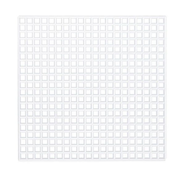 Uxcell 4Pcs Plastic Mesh Canvas Sheet 7 Count 8 cm/ 3 inch White Square Blank Canvas for Embroidery