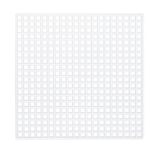 Unique Bargains 20Pcs Plastic Mesh Canvas Sheet 7 Count 8 cm/ 3.1" White Square Blank Canvas for Embroidery