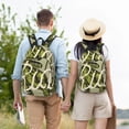 thumbnail image 6 of Daiia Dinosaur Vintage Canvas Backpack for Men and Women ,Hiking Backpack,Travel Laptop Bag for School,Large Capacity Backpack, 6 of 8