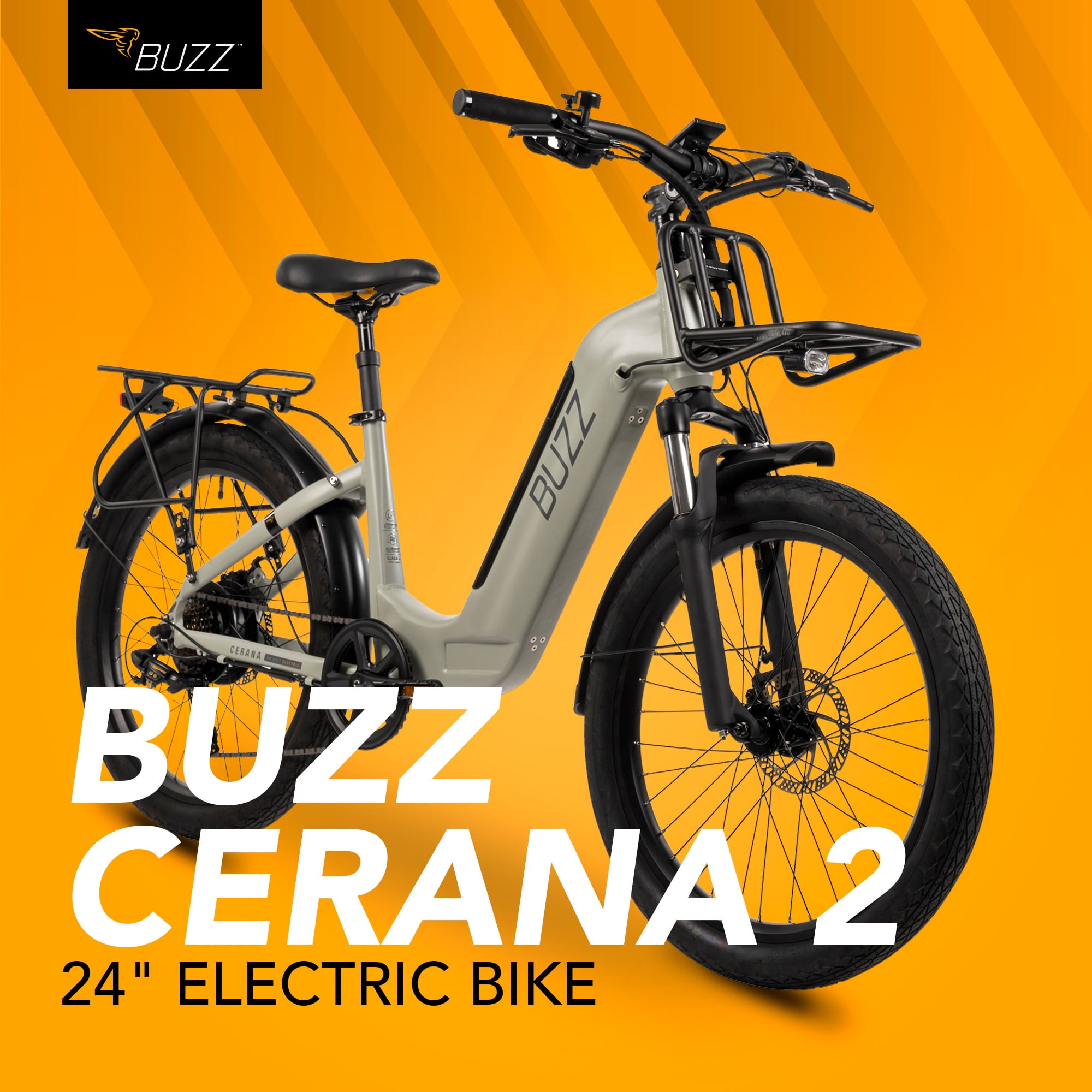 Buzz 24" Cerana 2 48V Electric Bike, Fits Riders 60"+, Moss Green, Adult, Unisex