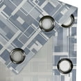 thumbnail image 4 of Ambesonne Geometric Grommet Curtain, Futuristic Stripes, 50" x 96", Cadet Blue Grey White, 4 of 6