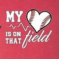 thumbnail image 2 of Wild Bobby, My Heart Is On That Baseball Field, Sports, Women Tri-Blend Racerback Tank Top, Vintage Red, Small, 2 of 4
