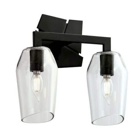 

Norwell Lighting 8162-Cl Gaia 2 Bulbs 12 Tall Vanity Light - Black