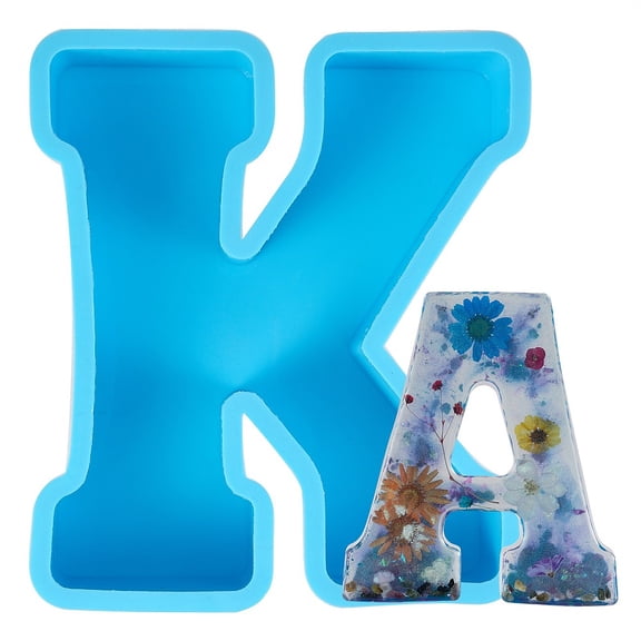 3D Alphabet Epoxy Resin Silicone Mold Large Letter Symbol Mold Resin Casting Silicone Molds for Art DIY Craft Home Decoration Jewelry Making(Letter K)