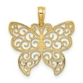 thumbnail image 4 of Diamond2Deal 14K Yellow Gold Filigree Butterfly Pendant for Women (L- 0.87 in, W- 0.79 in), 4 of 4