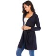 thumbnail image 4 of Tinglu Women Cardigans Outwear Loose Long Cardigan Shirts with Pockets Tops, 4 of 8