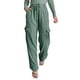 thumbnail image 1 of Pantalones de pana Prolriy para mujer, pantalones holgados de cintura elástica, de pana, de pierna ancha, rectos, informales, color verde M, 1 of 2