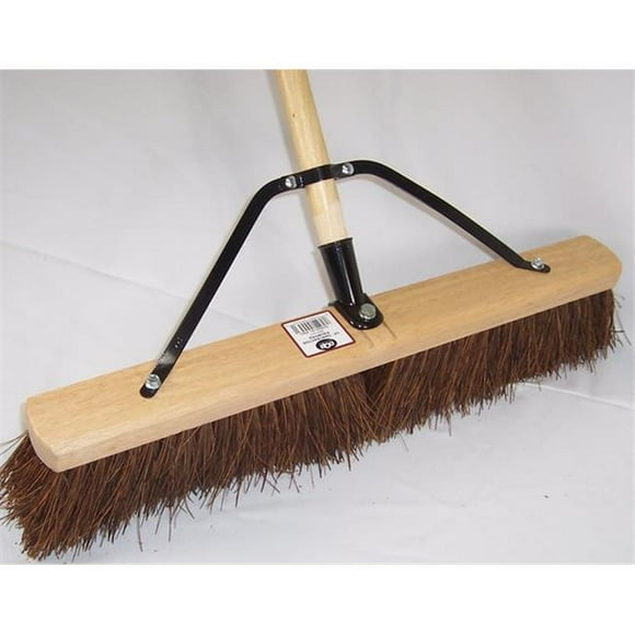 D.Q.B Industries 461979049 09943 24 in. Pushbroom with Brace & Handle&#44; Palmyra
