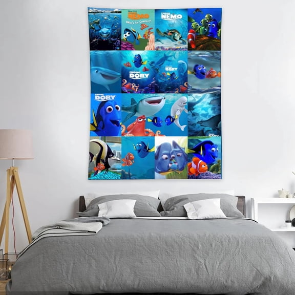 Tapestry for Finding Nemo Bedroom Dorm wall hanging Poster Backgrounds Wall Art Decorations Kids Girls Teens Gifts Funny 40×30 inch