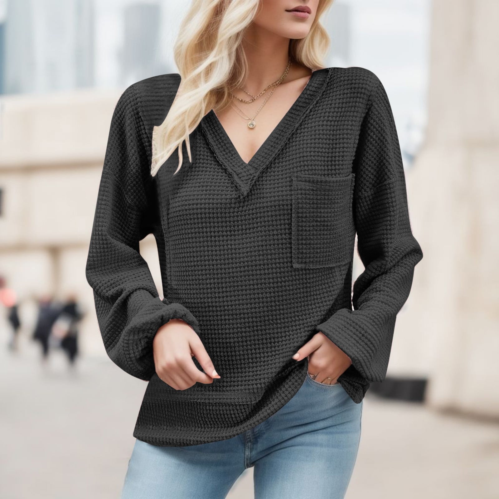 ladies black tunic top