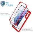 thumbnail image 5 of Compatible with Samsung Galaxy S23 Ultra Clear Case with Screen Protector Full Body Protection Case-Red, 5 of 6