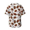 thumbnail image 2 of Wukai Football Men's Casual Short-Sleeve Button Down Shirt - Lightweight Summer Dress Shirt for Daily Wear-3X-Large, 2 of 7