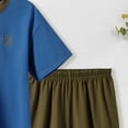 thumbnail image 5 of Toddler boys and girls easter summer short sets outfits cotton crewneck short sleeve playwear 2pc sets,cute,soft,lightweight,casual,outdoor Blue 9-10 Years, 5 of 7