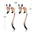 thumbnail image 4 of Pendientes colgantes de zorro Zulema para Mujer oro, 4 of 7
