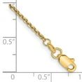 thumbnail image 2 of 14k Yellow Gold 9 Inch 1.45mm Cable Anklet Ankle Bracelet Chain Round Link, 2 of 6