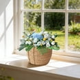 thumbnail image 5 of Pastorals Seaweed Woven Handmade Flower Basket 12x10 inch with Handle Rattan Decorative Flowerpot for Home Garden Natural Seagrass Storage Sturdy Gift, 5 of 5