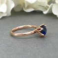 thumbnail image 2 of HeartsAndYou 0.5ct Natural Blue Sapphire Solitaire Engagement Ring 100% 14k SOLID Rose Gold, 2 of 9