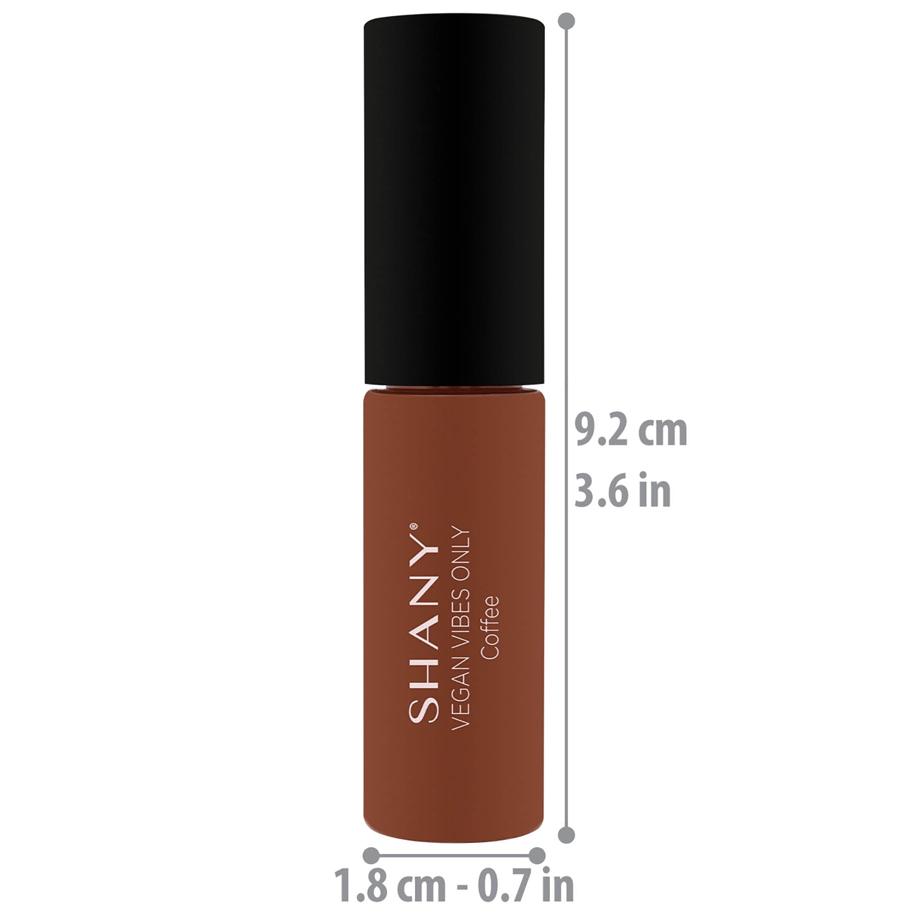 SHANY Vegan Vibes Liquid Lipstick Matte Lip Color Long-Lasting Matte Finish Lip Stain Lip Makeup - COFFEE