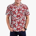 thumbnail image 1 of Fotbe Red Hawthorn Camiseta Polo de Golf para Hombre con Estampado – Camisa Deportiva Transpirable con Cuello Abotonado-3X-Large, 1 of 6