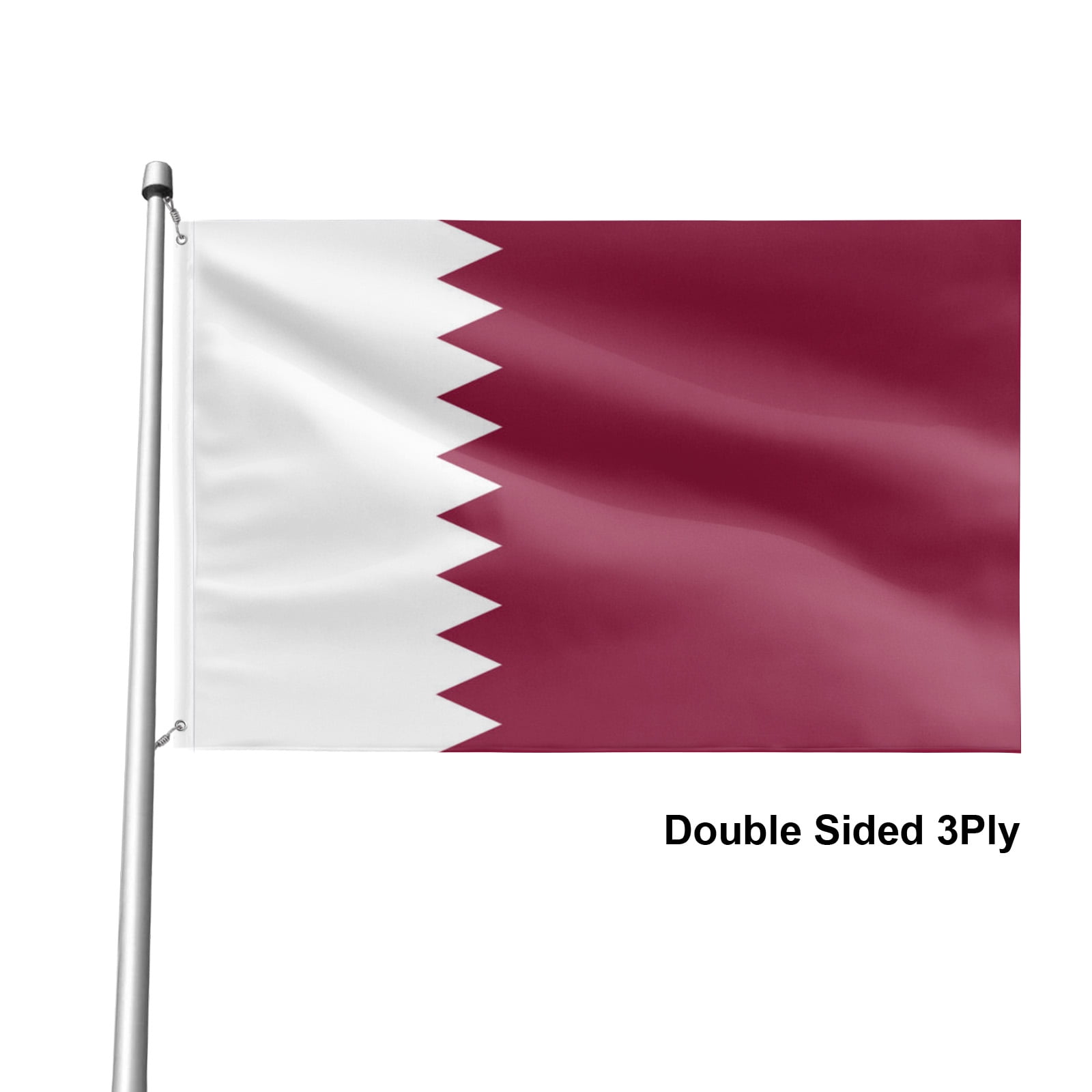 Livetty Double Sided 3 layers Flags 4x6 Ft Qatar Flags Banner for Yard Decoration Garden Display For World Soccer Play