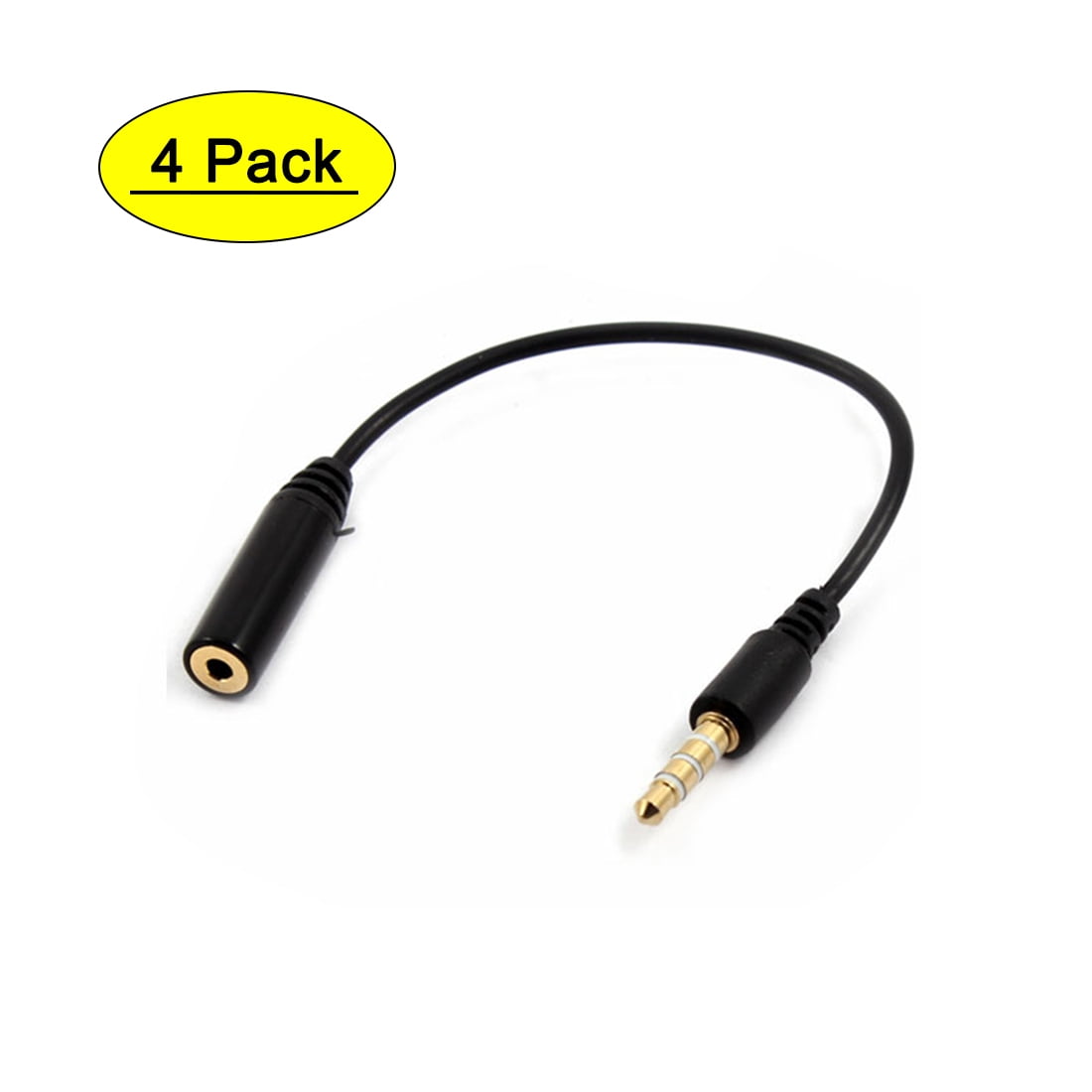 4pcs 3.5mm Female 1/8" Stereo Jack Audio Connectors Converter Plastic Handle 