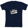 thumbnail image 3 of Big Bro Name Tag Boy's Navy Crew Neck Short Sleeve Tee-Medium, 3 of 4