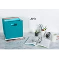 thumbnail image 4 of Design Imports CAMZ37987 Cube de Rangement Carré en Polyester Solide 13 x 13 x 13 Po, Turquoise, 4 of 10