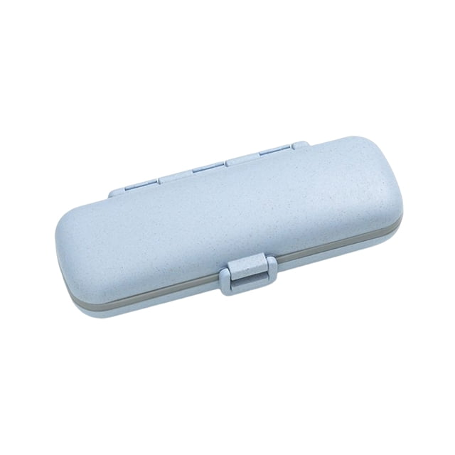 Maytalsory Tablet Case Sealed Waterproof Dustproof Solid Color Travelling Pill Box Blue