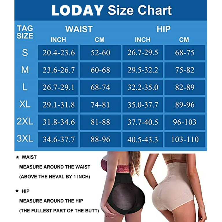 Loday Women High Waist Butt Lifter Panties Slimming Body Shaper