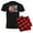 With Red Plaid Pant, variant on CafePress - Love Is In The Air Men's Dark Pajamas - Men's Dark Loose Fit Cotton Pajama Set