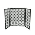thumbnail image 3 of Noble House Valentin Modern Three Panel Iron Firescreen, Black Silver Finish, 3 of 3