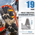thumbnail image 6 of 19-Tooth Ice Cleats for Shoes, Stainless Steel Snow Traction Grips for Hiking Fishing & Ice,  (Fits Men & Women), 6 of 11