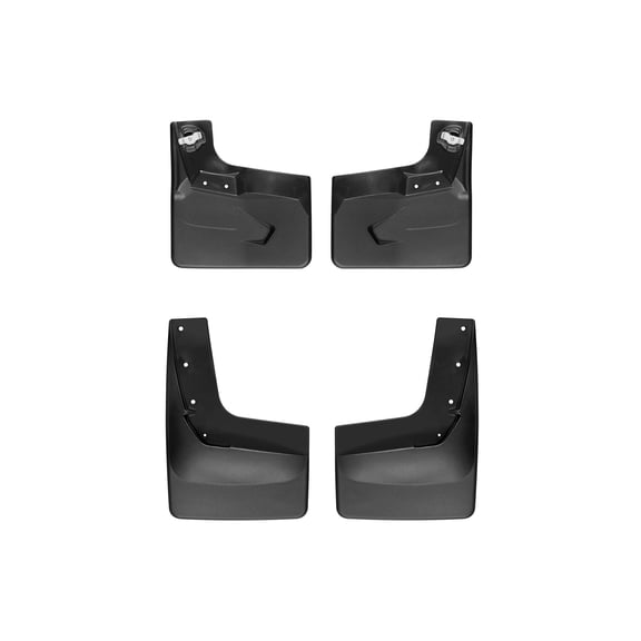 WeatherTech Custom No Drill Splash Guard MudFlaps compatible with 2018-2021 Ford Expedition, Front & Rear Set - Black