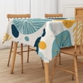 thumbnail image 6 of Duangreer Boho Style Rectangle Tablecloth, Multicolour Leaf Pattern, Washable Table Cover with Waterproof Wrinkle Resistant for Restaurant Picnic Indoor Outdoor, 60 x 84 Inch, 6 of 6