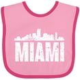 thumbnail image 3 of Inktastic Miami Skyline Grunge Boys or Girls Baby Bib, 3 of 4