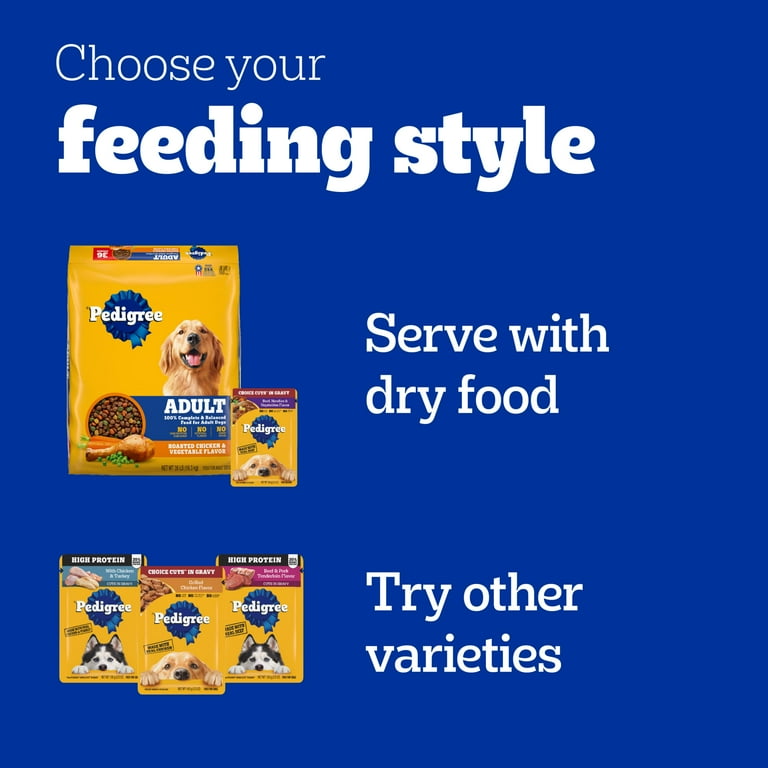 Pedigree Choice Cuts in Gravy Wet Dog Food Variety Pack 3.5 oz Pouches 48 Pack