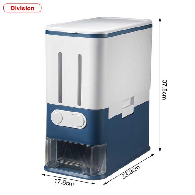 Kitchen Rice Storage Box Automatic Cereal Dispenser Boxs Moisture-proof Sealed Cereal Food Box Grain Bin Rice Container