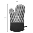 thumbnail image 6 of Silicone Oven Mitts, Heat Resistant Cooking Gloves, Thick Cotton Lining, Flexible Gripping for Baking, Kitchen Mitts Set of 2 Black 12.8x7.5inch, 6 of 6