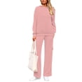thumbnail image 3 of 2 Piece Sets for Women Fall Sweatsuits Outfits Lounge Matching Hoodie Set Travel Winter Clothes Pink XXL, 3 of 7