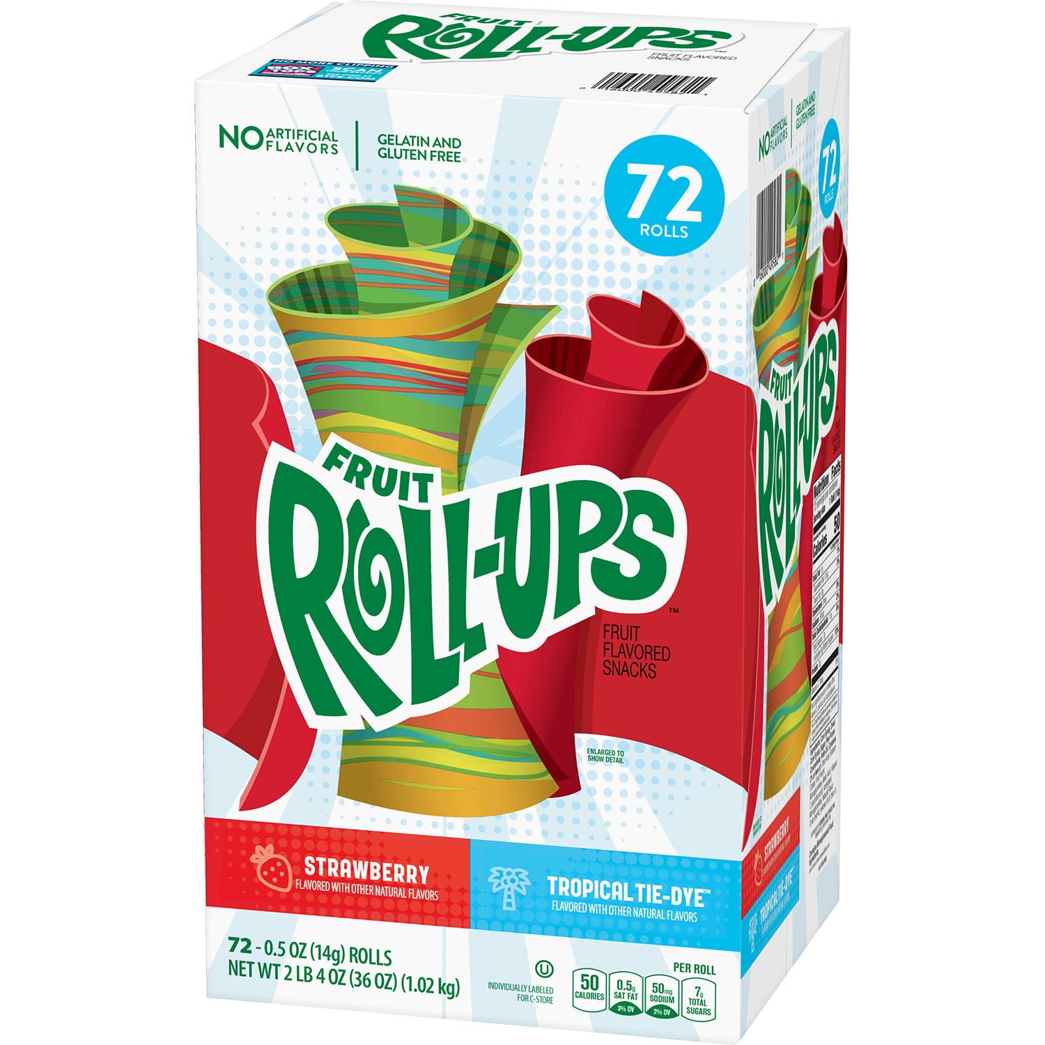Fruit RollUps, Fruit Snacks, Variety Pack (0.5 oz., 72 ct.)