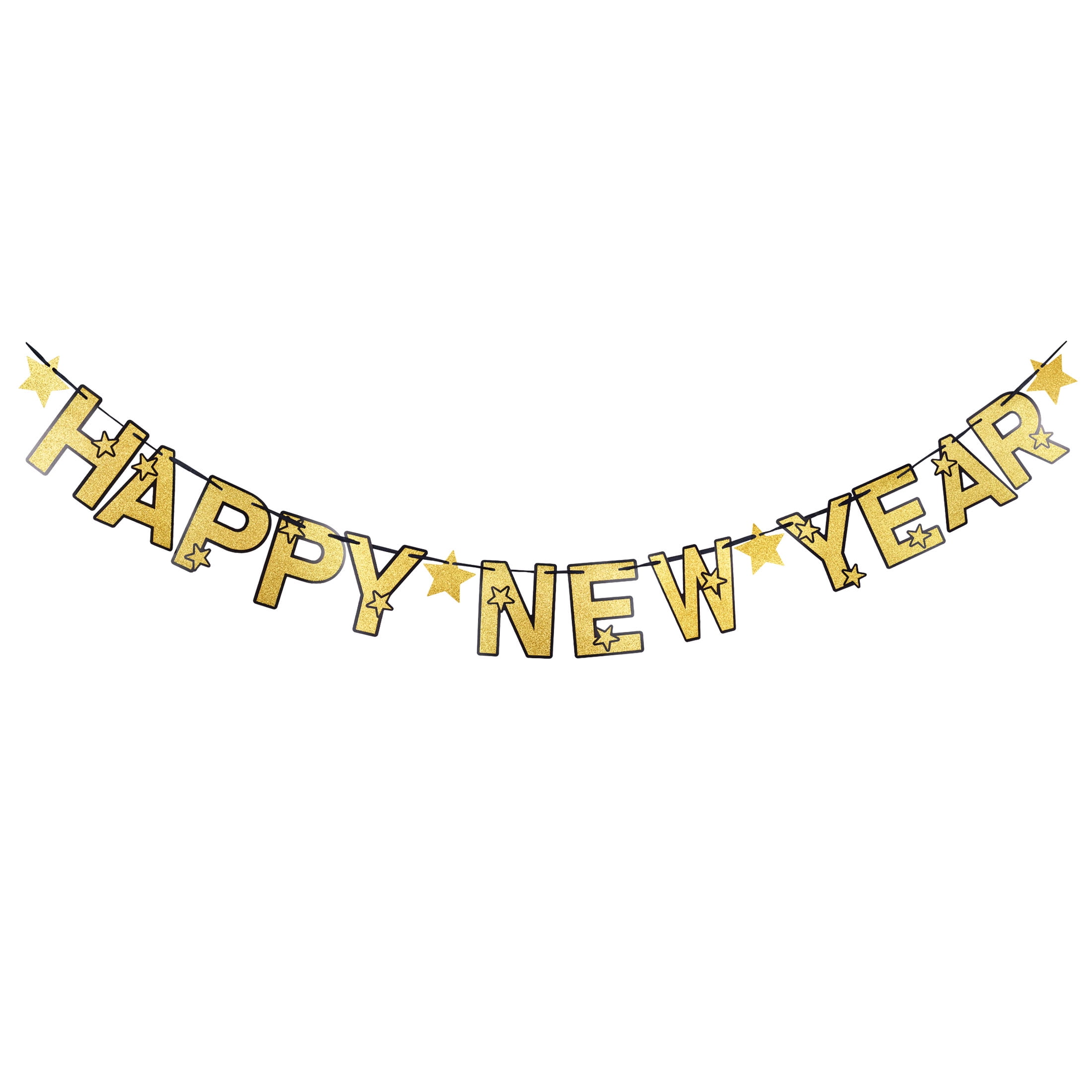 New Year Gold Banner, 1 Count, Festive Decorations, Brand Way to Celebrate Style, Adult
