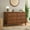 Caramel, variant on TVU Classic 6 Drawer Dresser for Bedroom, Solid White Dressers & Chest of Drawers with Wide Storage Cabinet (White)