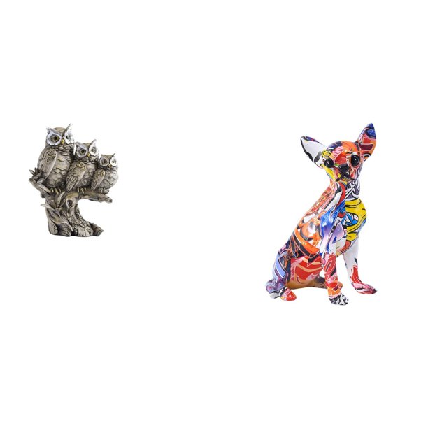 Figuras de búho,Figuras de búho,animales artificiales,artesanías,decoración del hogar,Figura en miniatura de búho moderno para dormitorio,Figura decorativa,Estatua de perro